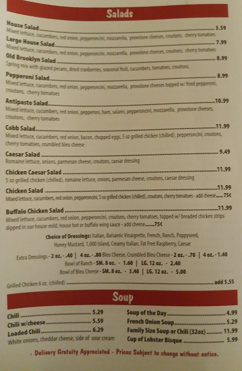 Dina's Pizza & Pub Menu - Image 4